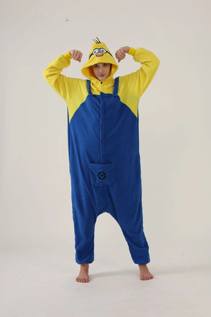 Despicable Me Minions Fleece Pajamas Cartoon Jumpsuit Minions Cartoon Anime Onesie Sleepwear