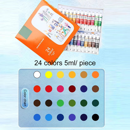 Travel Paint Palette Mini Watercolor Palette Set with Clip Portable Watercolor Set Wooden Grid Box
