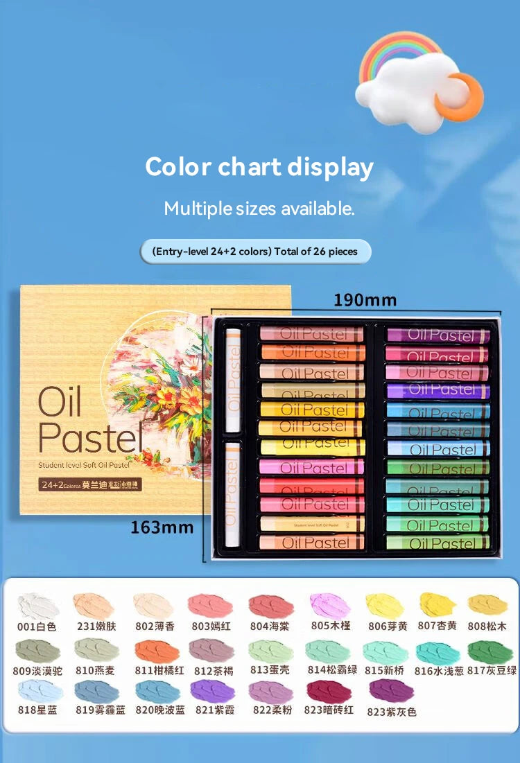 Artist Oil Pastel Set – 24/36/48 Colors Soft, Non-Toxic Sticks for Drawing, Painting & Graffiti Art