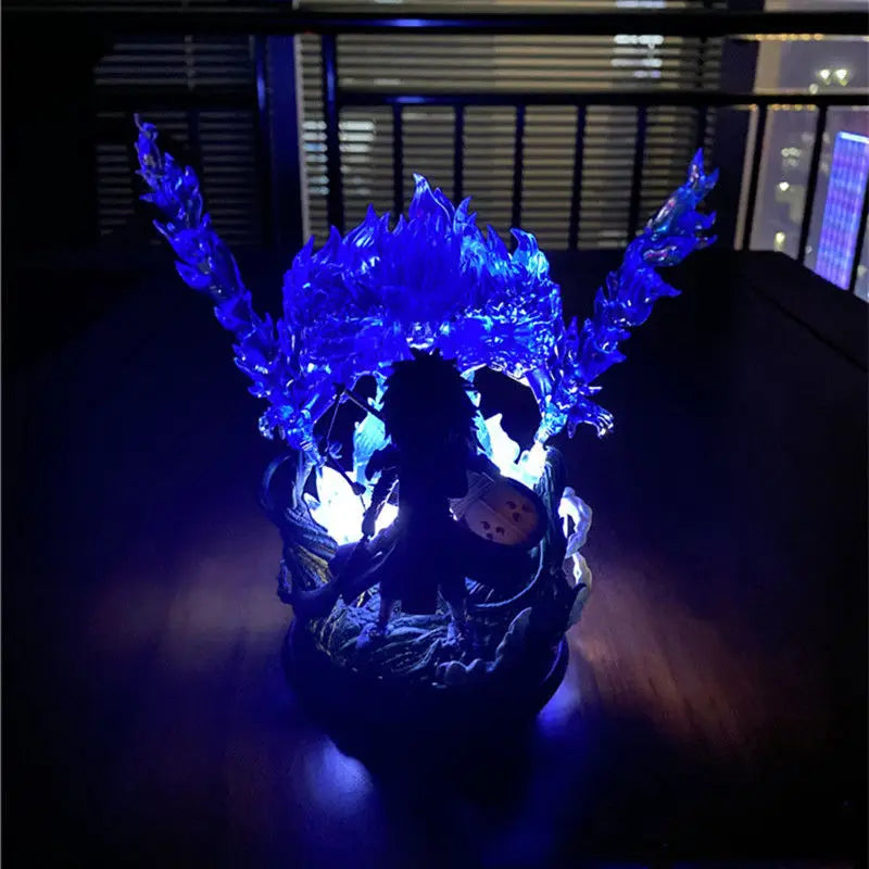 Susanoo LED Uchiha Itachi and Madara Anime Figures, Naruto Shippuden Mini Chibi Figurines 15 CM