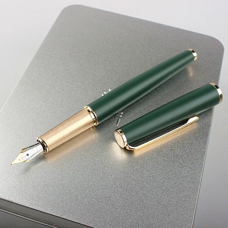 Fountain Pen Retro Design Metal Material Elegant Clip Fine Nib Writing Office Business Signature