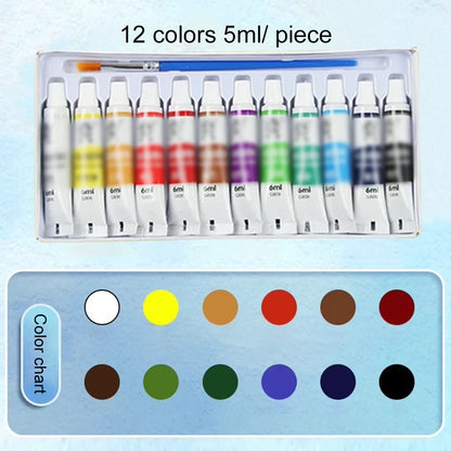 Travel Paint Palette Mini Watercolor Palette Set with Clip Portable Watercolor Set Wooden Grid Box