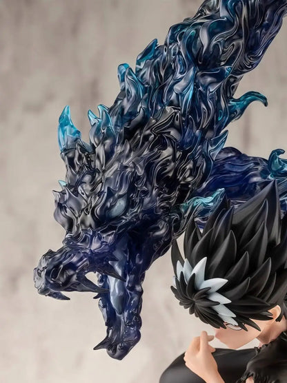 YuYu Hakusho Hiei Dark Figure Anime Collectible Statue with Evil Eye Desktop Decoration 24 CM