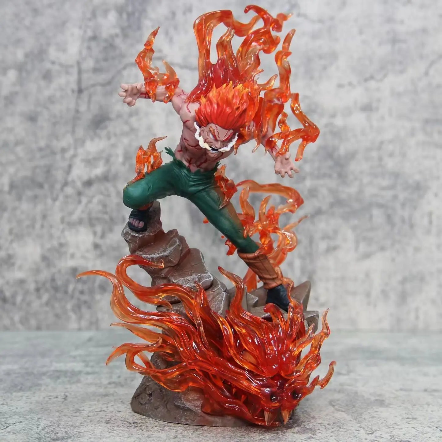 Naruto Shippuden Might Guy LED Figure, Eight Gates of Death Anime Action Figurines Statue 26 cm