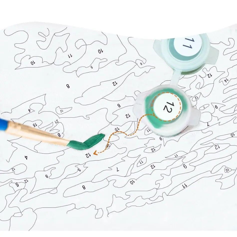 Sailing Ships and Landscape Paint by Numbers Kit – DIY Nature Landscape Acrylic Painting on Canvas for Adults