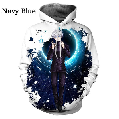 Jujutsu Kaisen Anime Pattern Men's Hoodie, Sweatshirt Men's Hoodie Fashion Pullover New Men's Clothing