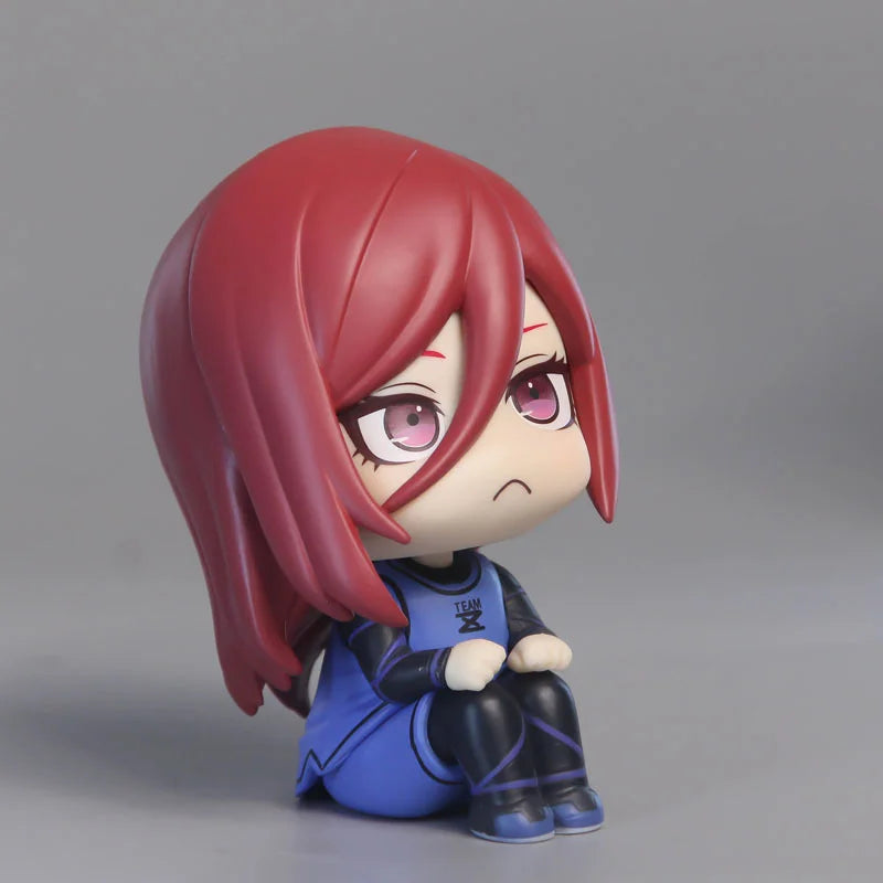 BLUE LOCK Cute Mini Figurines, Isagi Yoichi Chigiri Hyoma Nagi Seishiro Action Figures, Kawaii PVC Toys for Collector 10cm