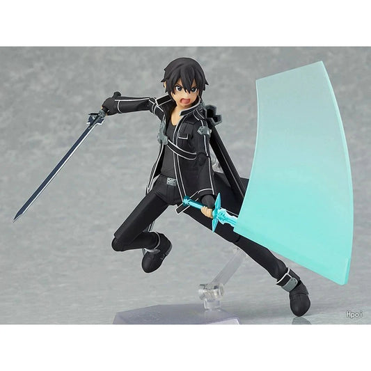 Kirigaya Kazuto Action Figure, Kirito Anime Figurines Sword Art Online, Detachable and Movable Joints Model PVC 15 CM