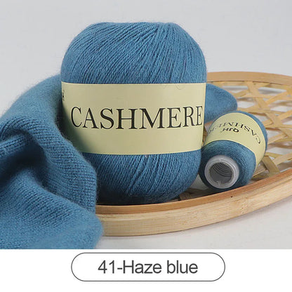 Cashmere Yarn, 50g + 20g High‑Grade Worsted Mongolian Wool for Hand‑Knitting Sweaters, Hats & Cardigans