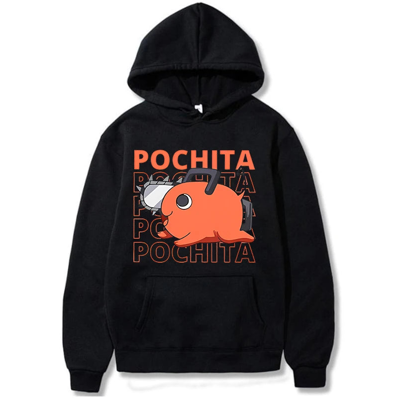 Chainsawman Women Hoodies, New Anime Hoodies Funny Pochita Graphic Print, Sweatshirt Long Sleeve Loose Tops