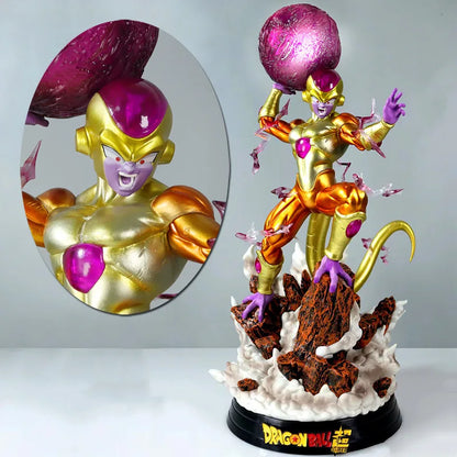 Golden Frieza Death Ball Anime Figure, Dragon Ball Super Oversized Statue DGZ Figurines Collectible 48 CM