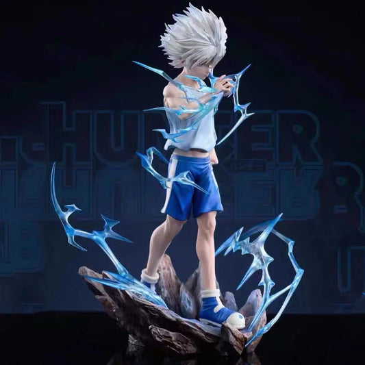 Killua Zoldyck Anime Figure, Lightning Thunder Godspeed Hunter X Hunter HxH Manga Action Figure PVC 23 cm