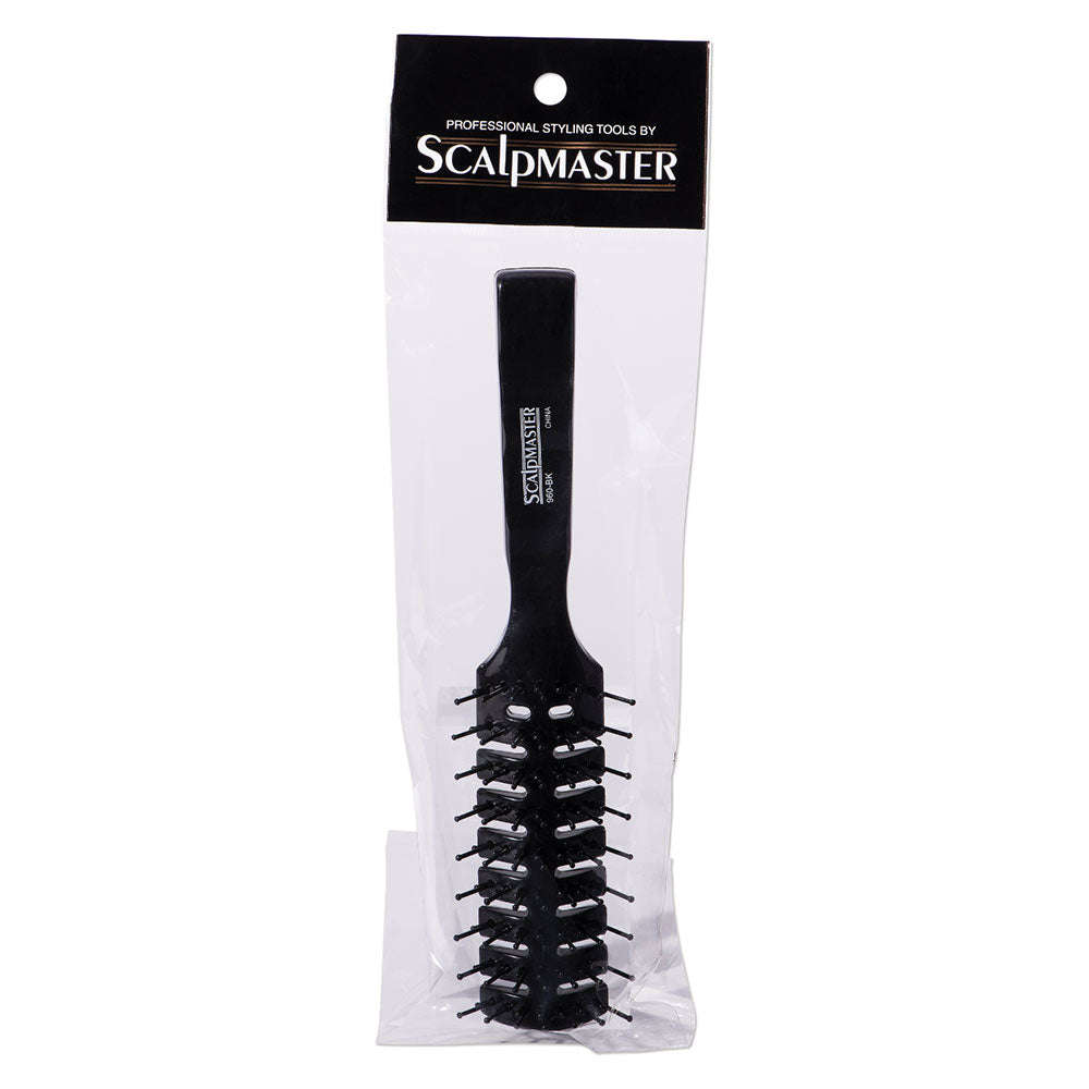 Scalpmaster 7 Row Vent Hair Stylist Brush - Black Otarealm