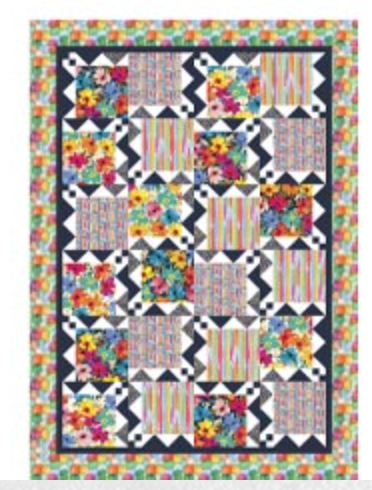 QT Fabrics - Floral Art Walk Mingle Pattern