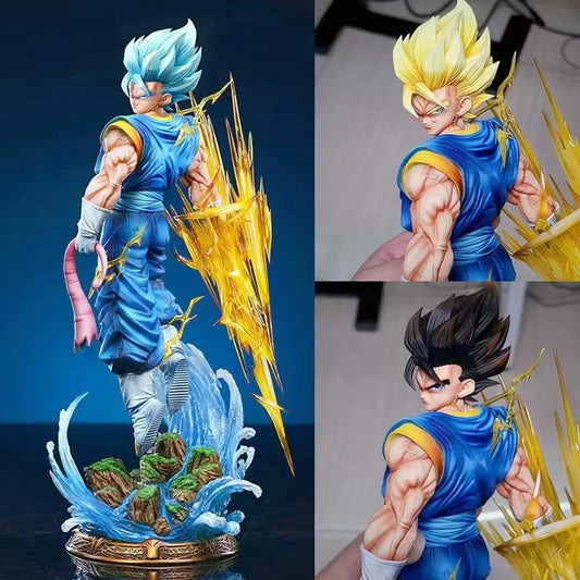 Super Saiyan Blue Vegito LED Anime Figure, Dragon Ball Z Anime Figures 3 or 4 heads PVC Statue
