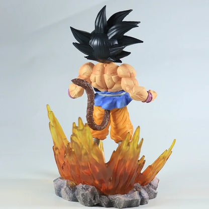 Kid Goku Dragon Ball Anime Figure, Z Super Kai Ape Black Hair Figurines 19cm