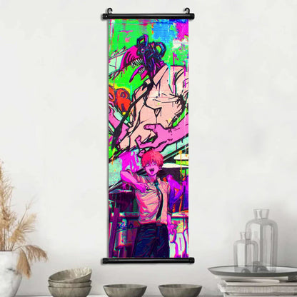 Chainsaw Man Anime Canvas Scrolls Collection, Wall Art Hanging Print Poster Home Decor