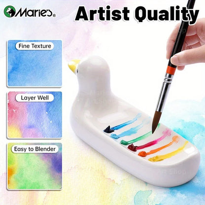 Watercolor Paint Set, 24 Colors 5ml/0.17oz Tubes, Intense Colors for Figure & Landscape