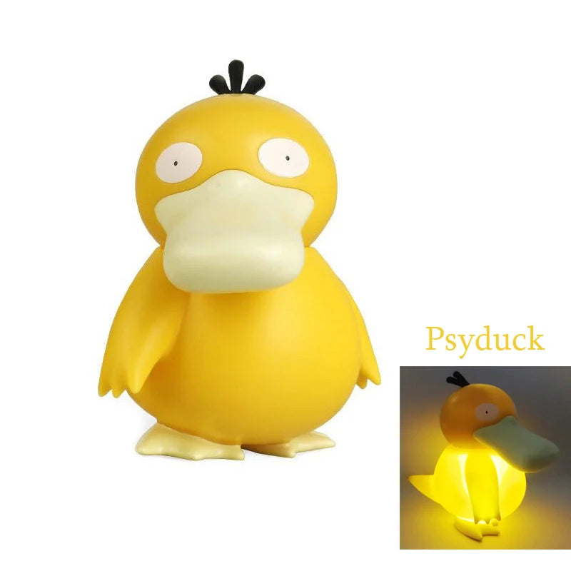 Pokemon Night Light Anime Dolls, Pikachu Eevee Jirachi Bulbasaur Psyduck Bedroom Bedside LED Lights Room Decor Kids Toys