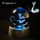 3D Pokemon Crystal Ball 5CM Mewtwo Pikachu Gengar Crystal Glass Pokemon Ball Pokeball Figure Night Light LED Lamp Base Gift - 29 Jigglypuff / 5CM - Otarealm