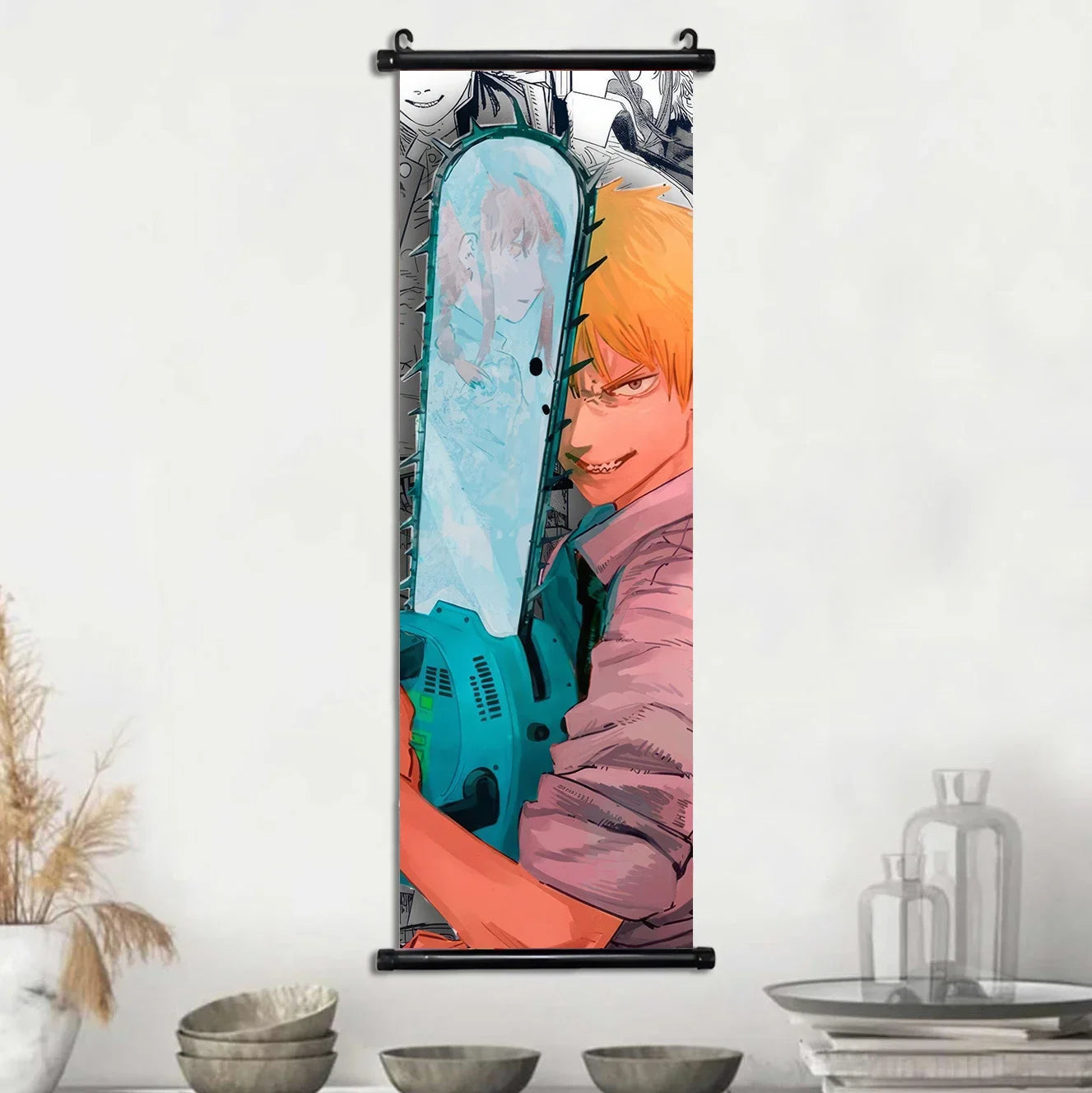 Chainsaw Man Anime Canvas Scrolls Collection, Wall Art Hanging Print Poster Home Decor