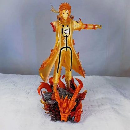 Naruto Shippuden Anime Figurines Uzumaki Naruto Namikaze Minato Action Figures PVC Statue 32 CM