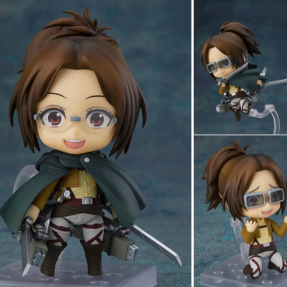 Attack on Titans Chibi Cute Kawaii Anime Figures, Mikasa, Eren, Levi Ackerman, Erwin Smith, Hange Zoe, Reiner Braun Action Figurines PVC Toys Model 10 cm
