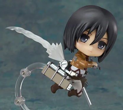 Attack on Titan Anime Figures, Shingeki no Kyojin Levi Ackerman, Eren Jaeger, Mikasa·Ackerman, Cute Kawaii Chibi Anime Figurines 10 cm