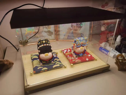 Acrylic Clear Display Case with Ring LED Lights for Action Figure Display