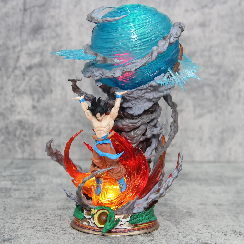 Goku LED Anime Figure, Spirit Bomb Dragon Ball Z, Dragon Ball Super Son Goku Figurines, Anime Gift 10 in