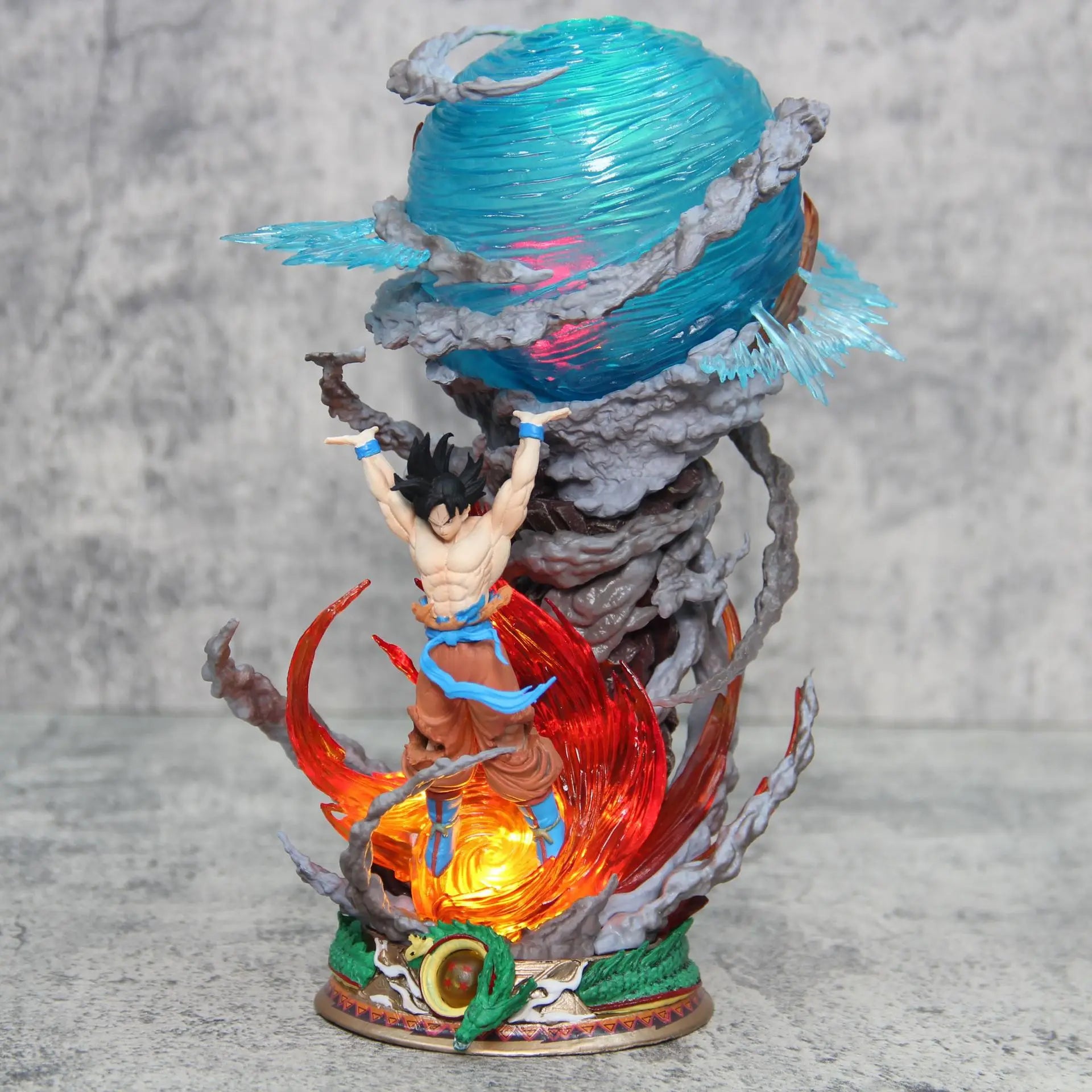 Goku LED Anime Figure, Spirit Bomb Dragon Ball Z, Dragon Ball Super Son Goku Figurines, Anime Gift 10 in
