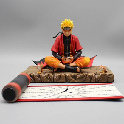Naruto Uzumaki Sage Mode Anime Figure, Senjutsu Chakra Meditate Figurines 15cm/6in