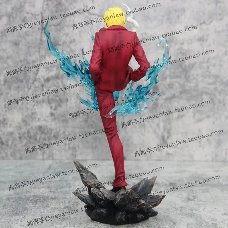 Vinsmoke Sanji Ifrit Jambe Anime Figure, One Piece Action Figurines Diable Jambe Black Foot 28 CM