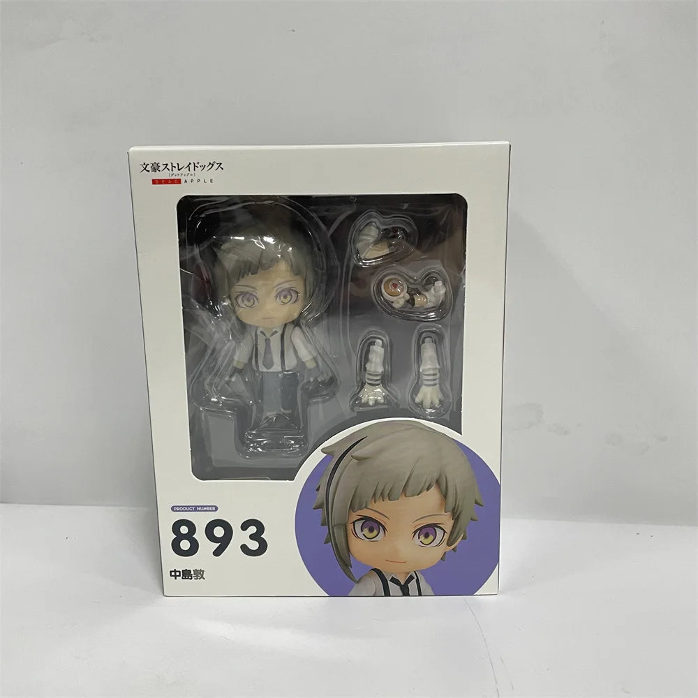 Action Figures Bungo Stray Dogs, Nakajima Atsushi, Dazai Osamu, Kawaii Chibi Cute Anime Figurines Collector 10 cm
