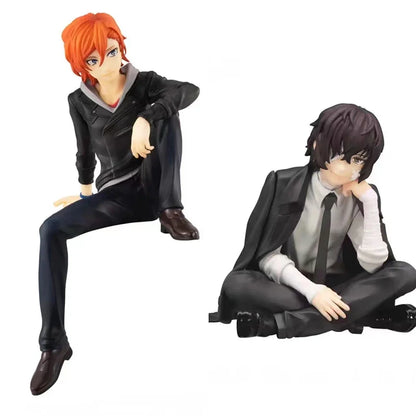 Nakahara Chuuya and Dazai Osamu Anime Figurine, Bungo Stray Dogs Action Figures PVC Statue 13 CM