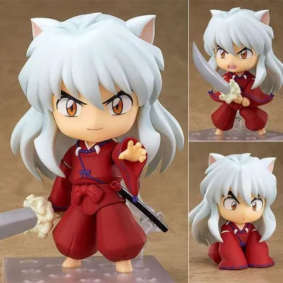Cute Inuyasha and Sesshoumaru Anime FIgurines, Kawaii Chibi Action Figures PVC Cute Toys 10 cm