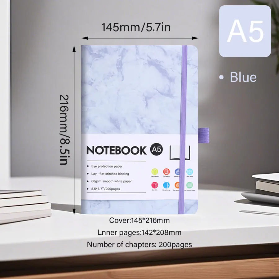 A5 Professional Notebook – Thick Paper, Compact & Lightweight Planner for Office and School