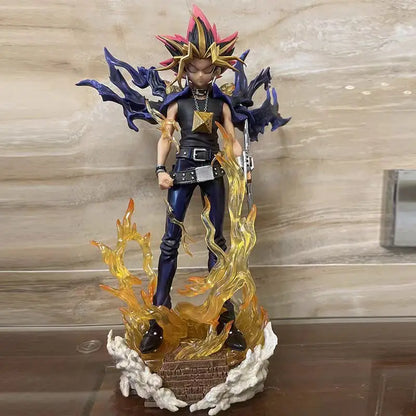 Yami Yugi Muto Anime Figure, Dark Yugi Pharaoh Atem Yu-Gi-Oh Duel Monsters Action Figurines PVC Statue 28 CM