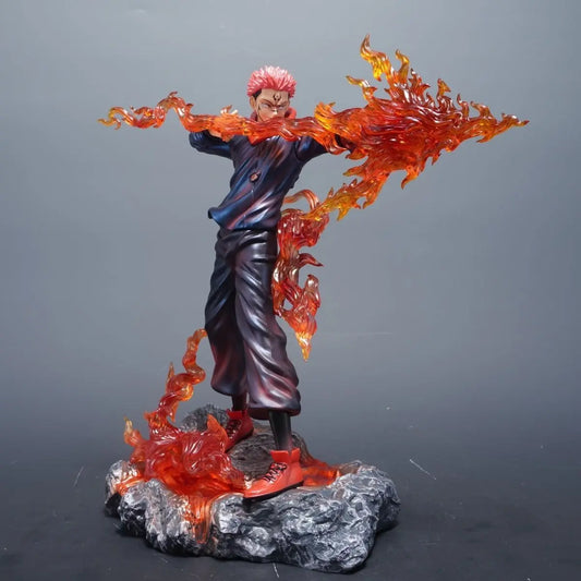 Ryomen Sukuna Anime Figure, Jujutsu Kaisen Kamino Divine Flame Arrow Action Figurines Statue 30 CM