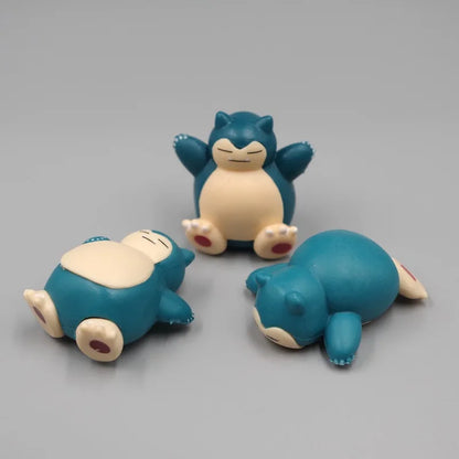 5 Pcs Snorlax Cake Topper Figurines, Pokemon Anime Mini Figure 1.8-3cm Cake Decor Kawaii Ornaments