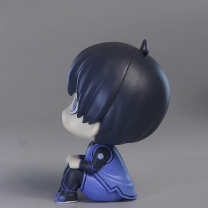 BLUE LOCK Cute Mini Figurines, Isagi Yoichi Chigiri Hyoma Nagi Seishiro Action Figures, Kawaii PVC Toys for Collector 10cm