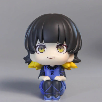 BLUE LOCK Cute Mini Figurines, Isagi Yoichi Chigiri Hyoma Nagi Seishiro Action Figures, Kawaii PVC Toys for Collector 10cm
