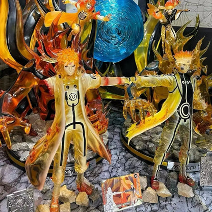 Naruto Shippuden Anime Figurines Uzumaki Naruto Namikaze Minato Action Figures PVC Statue 32 CM