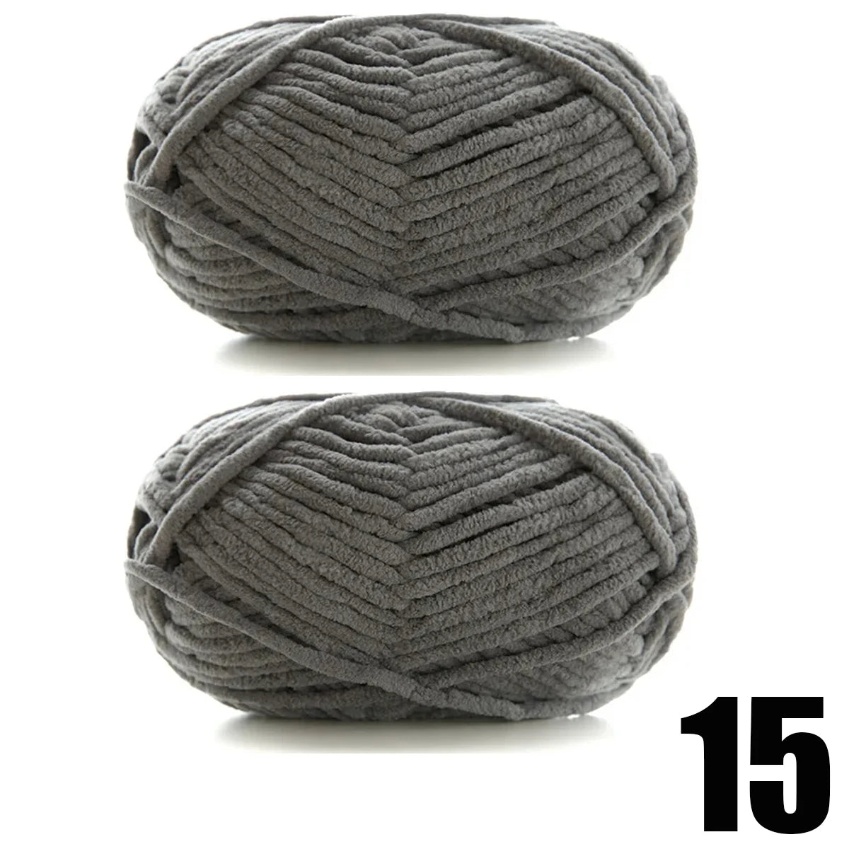 Thick Velvet Chenille Yarn – 2pcs x 50g Soft Knitting Yarn for DIY Scarves, Hats & Crafts