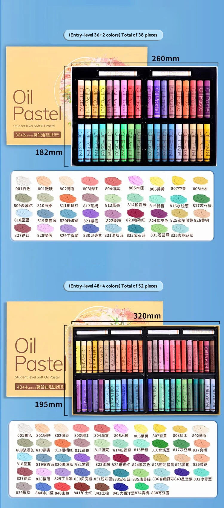 Artist Oil Pastel Set – 24/36/48 Colors Soft, Non-Toxic Sticks for Drawing, Painting & Graffiti Art