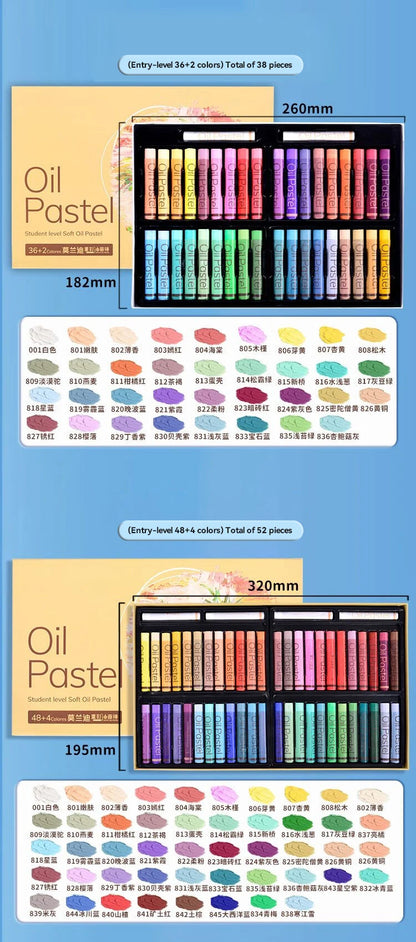 Artist Oil Pastel Set – 24/36/48 Colors Soft, Non-Toxic Sticks for Drawing, Painting & Graffiti Art
