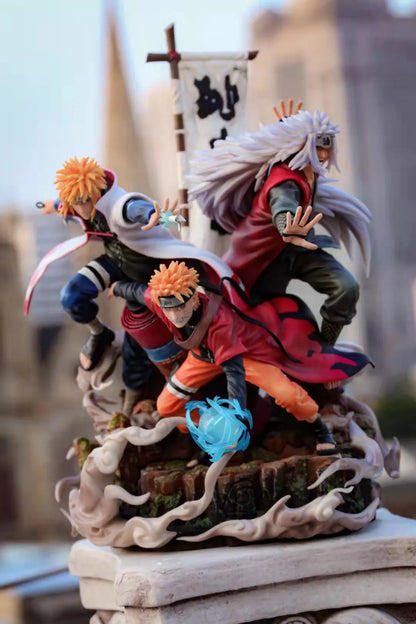 Jiraiya Minato and Naruto Anime Figurines, NARUTO SHIPPUDEN Figures Master and Apprentice Figure 41cm