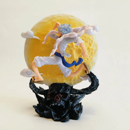 Fairy Nika Monkey D Luffy Anime Figure, One Piece Action Figurines Gear 5 With Moon 14 CM