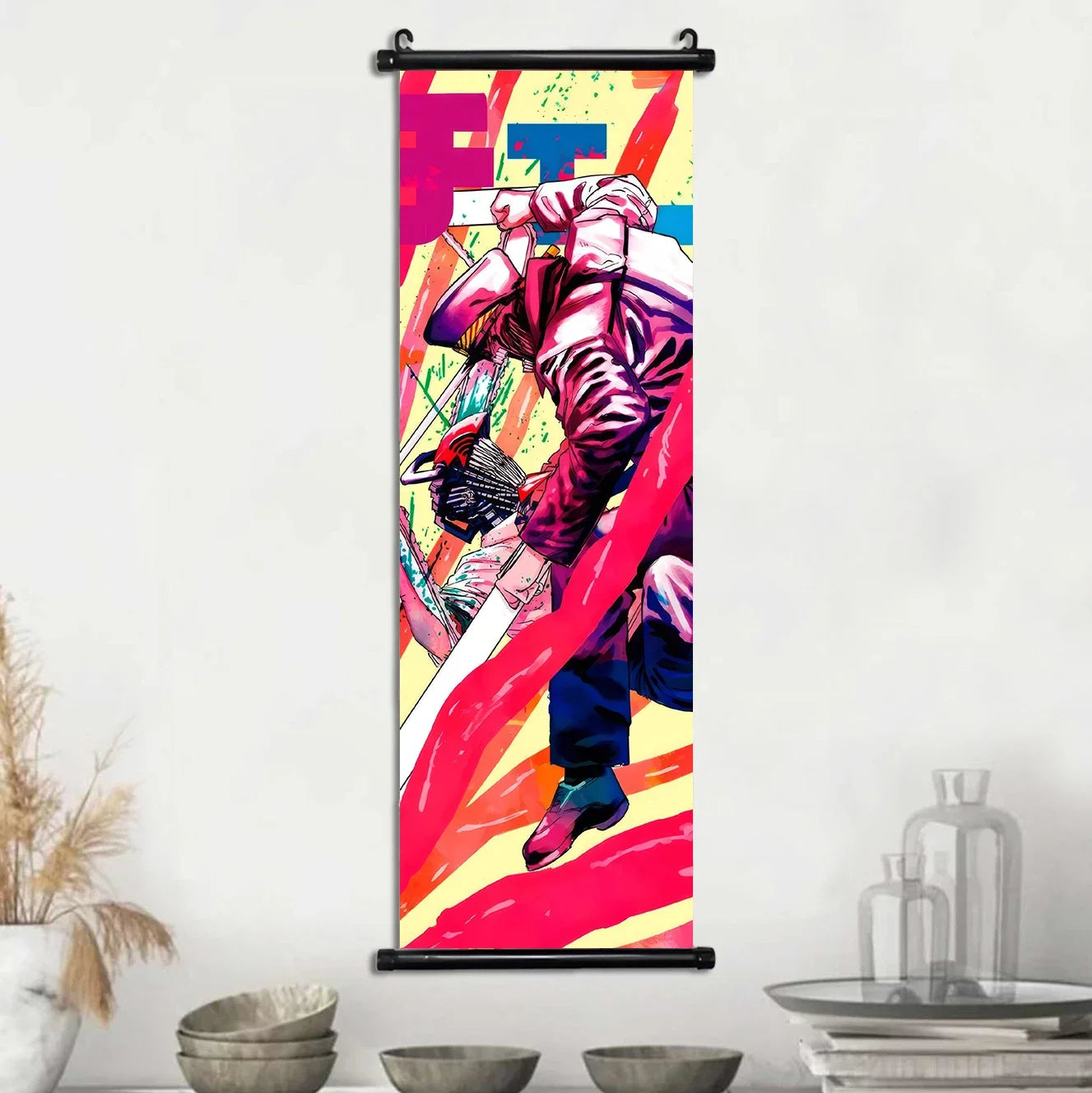 Chainsaw Man Anime Canvas Scrolls Collection, Wall Art Hanging Print Poster Home Decor