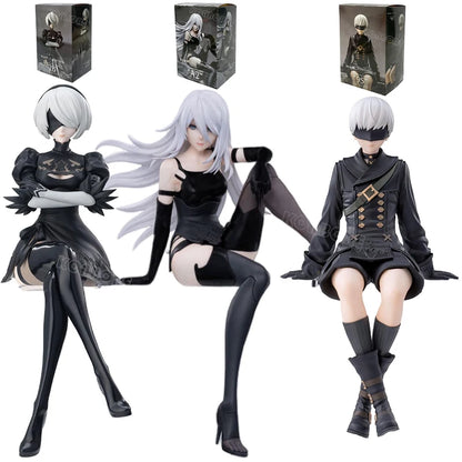 NieR:Automata Action Figures - YoRHa No.2 Type B (2B), 9S, and A2 - 15 CM Collectible Figurines